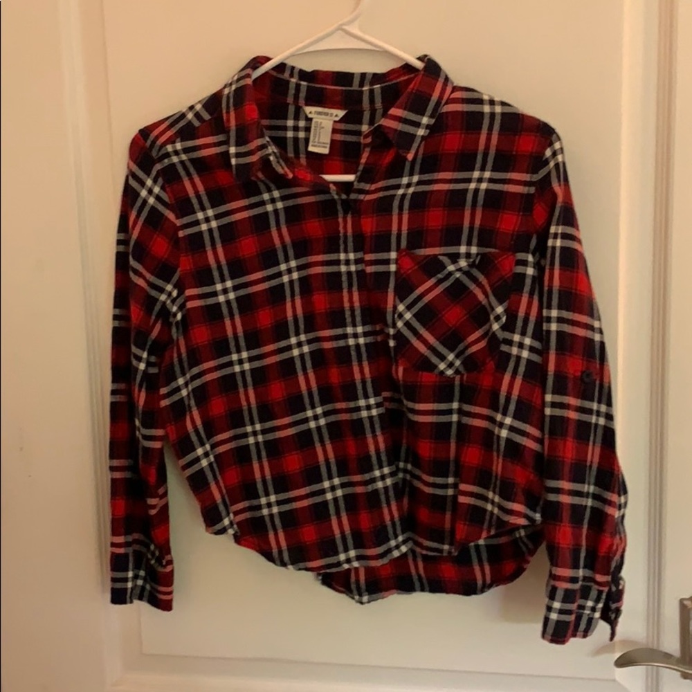 Forever 21 plaid crop top